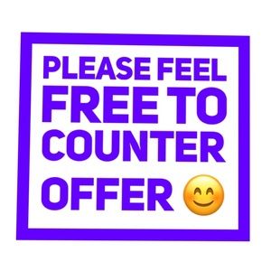 All reasonable offers are accepted 😊